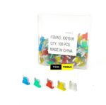 100PCS Low Profile Mini Blade Fuses 5A, 7.5A, 10A, 15A, 20A, 25A, 30A Car Fuses