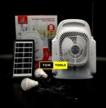 EP009 Rechargeable Solar Fan with BT Speaker FM Radio
