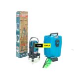 Meakida 3D Cross Line Self-leveling Laser Level Meter with Tripod Stand & Case