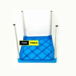 BLUE 27 inch Square Heavy Duty Plastic Top Table with Metal Legs