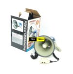 CM008 50 Watt Megaphone Bullhorn Speaker with Siren, USB, 4MIN Recording, Microphone, Strap