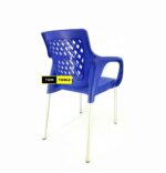 PURPLE Strong Comfortable Plastic Chair with Metal Tubing Legs