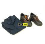 Steel Toe Cap Safety Boots and Dust Coat Combo