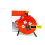 2.5mm x 25m Extension Cable Reel with Switch and 3 Sockets