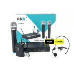 BNK BK801 3 in 1 VHF Dual Channel Wireless Microphone System