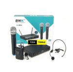 BNK BK801 3 in 1 VHF Dual Channel Wireless Microphone System