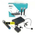 BNK BK801 3 in 1 VHF Dual Channel Wireless Microphone System