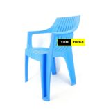 Blue TMT Heavy UNBREAKABLE Plastic Stackable Arm Chair
