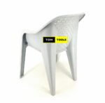 Gray Solid Polypropylene Easychair 300Kg Capacity Stackable Arm Chair