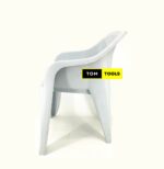 Gray Solid Polypropylene Easychair 300Kg Capacity Stackable Arm Chair