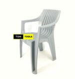 Gray TMT Heavy UNBREAKABLE Plastic Stackable Arm Chair