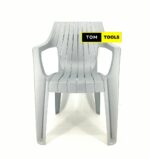 Gray TMT Heavy UNBREAKABLE Plastic Stackable Arm Chair