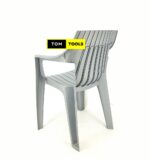 Gray TMT Heavy UNBREAKABLE Plastic Stackable Arm Chair