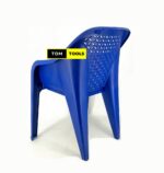 Royal Blue Solid Polypropylene Easychair 300Kg Capacity Stackable Arm Chair