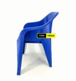 Royal Blue Solid Polypropylene Easychair 300Kg Capacity Stackable Arm Chair