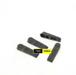 Black 4 Pack Rubber Door Stopper Wedges, Non Marking, Anti Slip