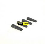 Black 4 Pack Rubber Door Stopper Wedges, Non Marking, Anti Slip