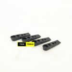 Black 4 Pack Rubber Door Stopper Wedges, Non Marking, Anti Slip