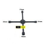 17mm 19mm 21mm 23mm Reinforced 14 Inch Cross Wheel Spanner Lug Wrench