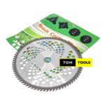 10 INCH 80T Brush Cutter Blade, Carbide Tips, Stainless Steel