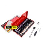 40PCS ¼ INCH ⅜ INCH Ratchet Socket Set in Metal Box Case