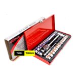 40PCS ¼ INCH ⅜ INCH Ratchet Socket Set in Metal Box Case