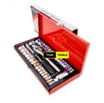40PCS ¼ INCH ⅜ INCH Ratchet Socket Set in Metal Box Case