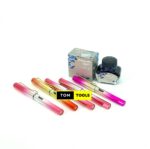 5PCS Premium Fountain Pens and Pelican 4001 Royal Blue Ink