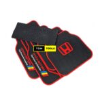 HONDA Branded 5 Piece Heavy Duty Front and Rear Silicone Rubber Floor Mats, Original Quality