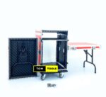 12U PA Rack DJ Road Case with Slant Mixer Top and Caster Wheels