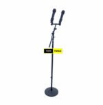 2 Mic Heavy Duty Microphone Stand with Cast Iron Round Base