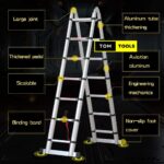 2.2m X 2.2m 14 Steps Double Telescopic Aluminium Ladder, Foldable