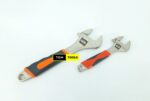 2PCS 12 Inches and 8 inches Rubber Grip Adjustable Spanner