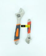 2PCS 12 Inches and 8 inches Rubber Grip Adjustable Spanner