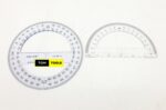 2PCS 180° and 360° 15cm Protractors for Technical Drawing Engineering Drawing