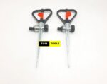2PCS Butterfly Rotary Sprinkler with Metal Ground Spike Hose Holder