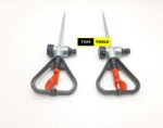 2PCS Butterfly Rotary Sprinkler with Metal Ground Spike Hose Holder
