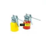 2PCS Half Pint 250ml High Pressure Feed Oil Can Spray Gun Bottle with Long Nozzle