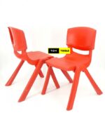 2PCS Molded Heavy Duty Stackable Kids Chairs Red