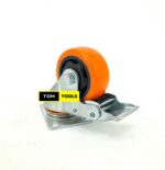 3 inch 75mm Swivel Plate PVC Braking Caster Whee