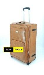 3PCS Faux Leather Deluxe Luggage Suitcase With TSA Lock And 2 Wheels Set