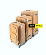 3PCS Faux Leather Deluxe Luggage Suitcase With TSA Lock And 2 Wheels Set