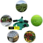 4 Nozzle 3 Arm Rotary Lawn Garden Sprinkler
