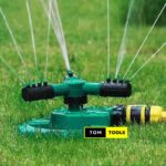 4 Nozzle 3 Arm Rotary Lawn Garden Sprinkler