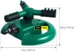 4 Nozzle 3 Arm Rotary Lawn Garden Sprinkler