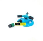 4 Nozzle 3 Arm Rotary Lawn Garden Sprinkler with Quick Connector