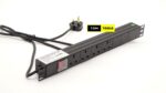 4-Way Metal Horizontal 13A PDU 19-Inch 1U Standardised Power Extension Distribution Unit