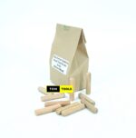 40PCS 10mm X 50mm Premium Eucalyptus Straight Fluted Wooden Dowels