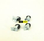 4PCS 1 Inch Swivel Plate PVC NON-braking Caster Wheels