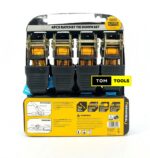 4PCS 1 inch x 5M Heavy Duty Ratchet Tie Down Straps 450daN